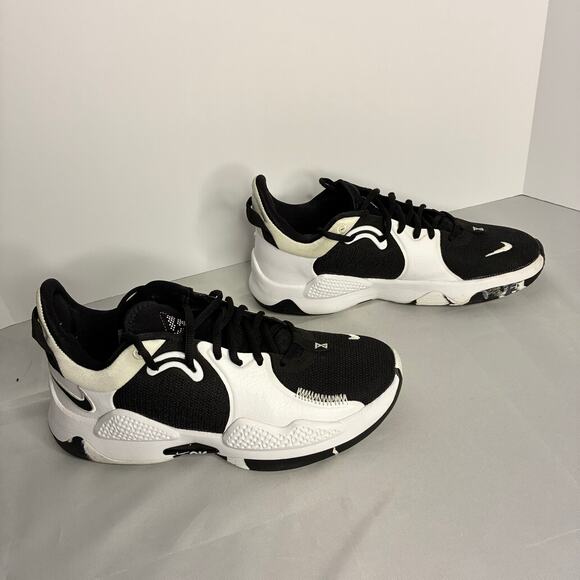 Nike Air Paul George PG 5 Team DA7758-001 Black White Basketball Shoes US 8 - Picture 2 of 8